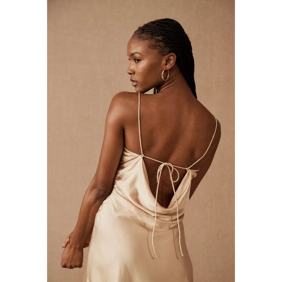 NWT $400 SACHIN & BABI BHLDN COWL NECK & COWL BACK WINTER SLIP DRESS SIZE 8 - Picture 4 of 7